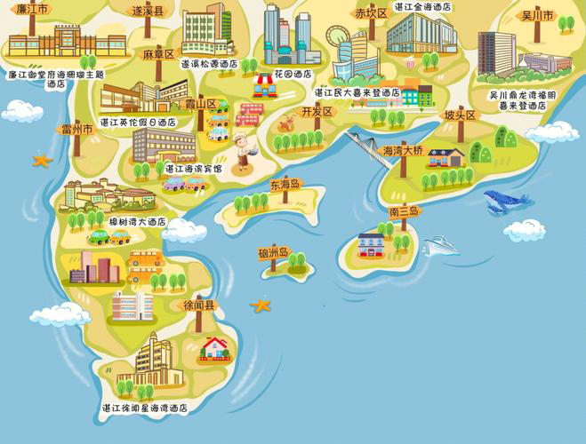 湛江手绘地图旅游的艺术指南